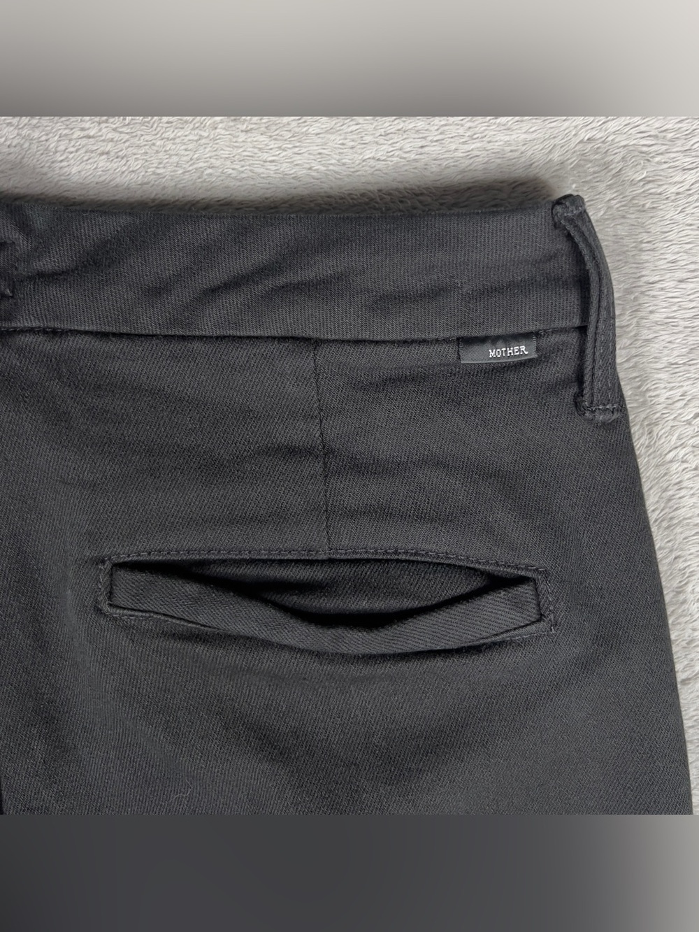 Mother The Roller Prep Heel Jeans Women's 28 Black Wide Leg Stretch High Rise - Picture 11 of 16